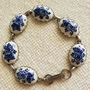 Pretty and Feminine Delft Blue Bracelet